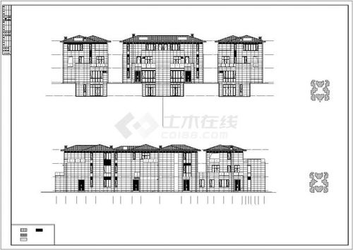 十二合院别墅建筑施工图