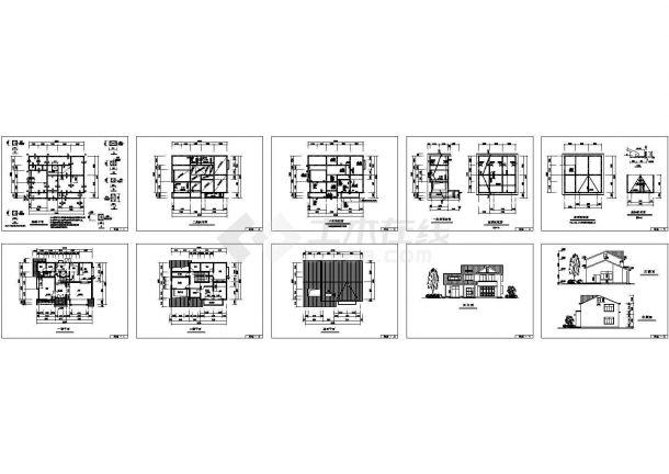 110套别墅新农村自建房民用住宅楼建筑施工图cad图纸含部分效果图